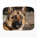 Alert German Shepherd Baby Burp Cloth